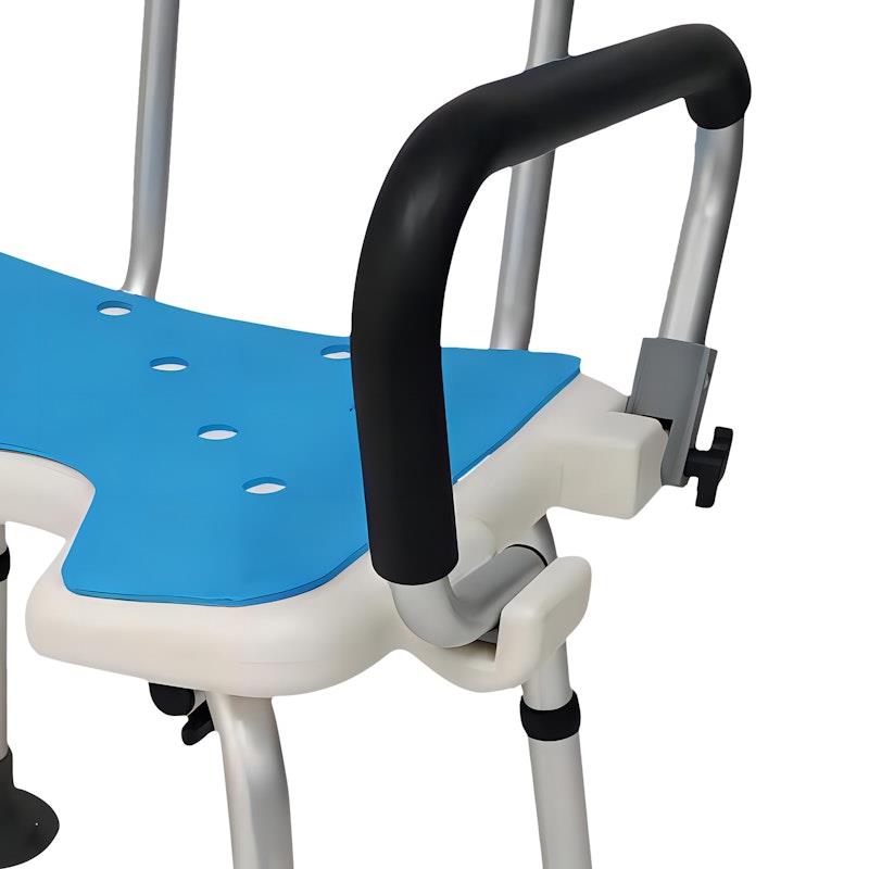 Load image into Gallery viewer, Orthonica Shower Chair - Blue with Adjustable Armrests
