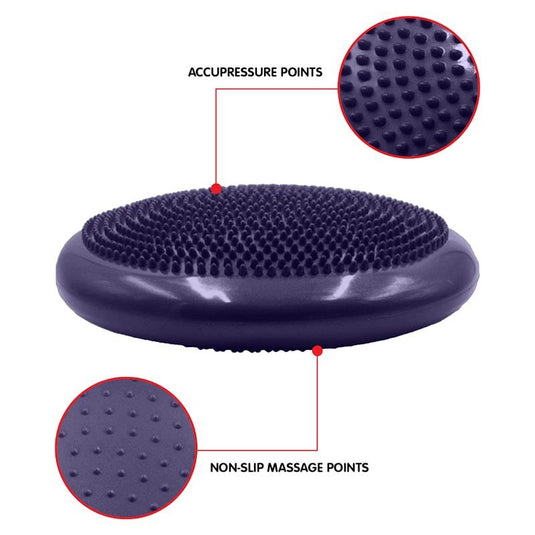 Powertrain Yoga Stability Disc Home Gym Pilates Balance Trainer Purple