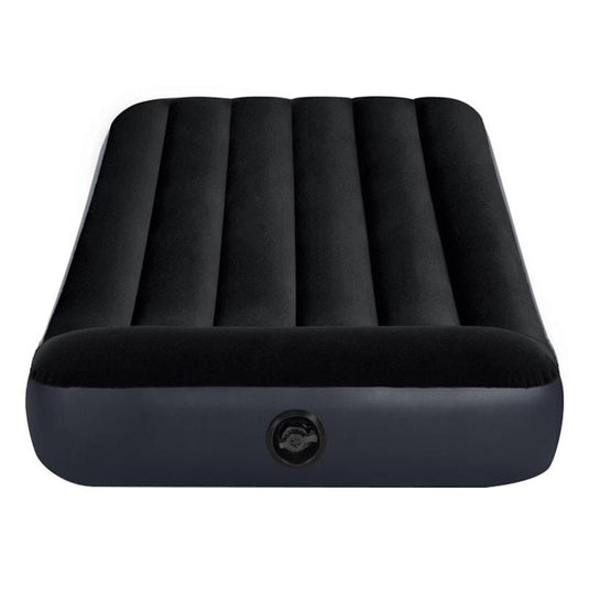 Intex Dura-Beam Classic Inflatable Airbed Mattress w/ Pillow Rest Black Twin Single