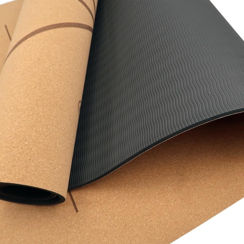 Load image into Gallery viewer, Powertrain Cork Yoga Mat with Carry Straps Home Gym Pilates Body Line

