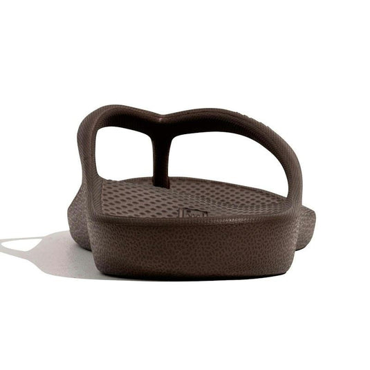 Archline Orthotic Foam Thongs Arch Support Flip Flops Orthopedic Rebound - Brown Euro Size 37