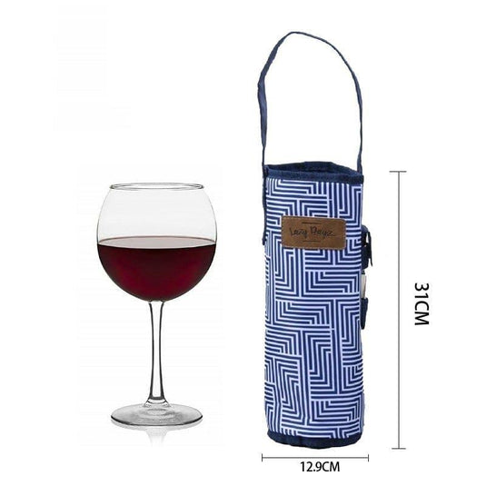Lazy Dayz Insulated Wine Bottle Tote - Makena One Size