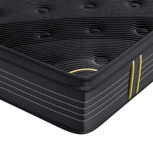 DreamZ Spring Mattress Bamboo Euro Top Bed Pocket HD Egg Foam 35cm King Single Size