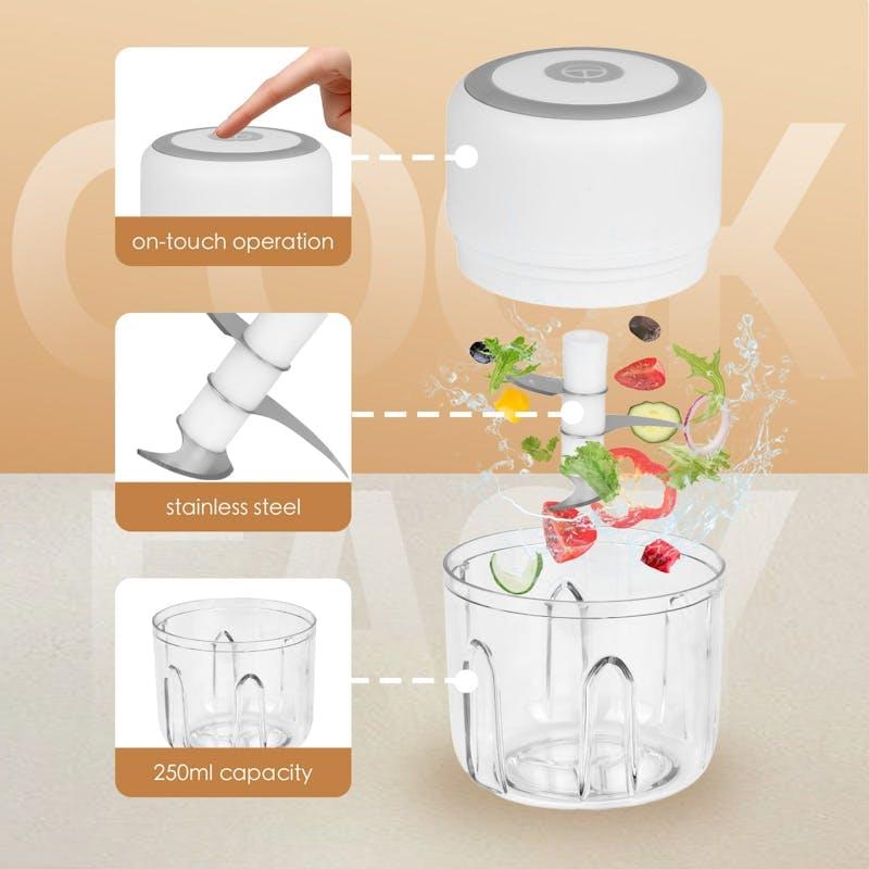 Load image into Gallery viewer, Cook Easy 250ml Cordless USB Rechargeable Mini Food Chopper 1Unit
