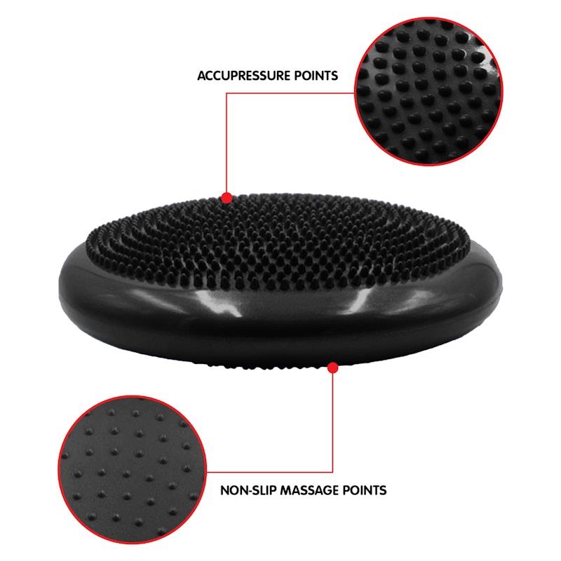 Load image into Gallery viewer, Powertrain Yoga Stability Disc Home Gym Pilates Balance Trainer Black
