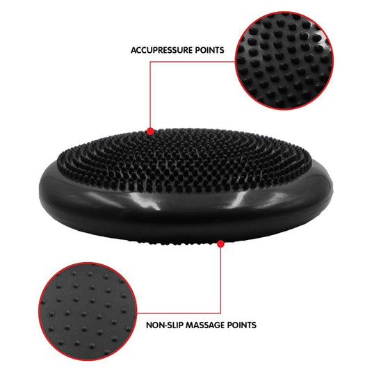 Powertrain Yoga Stability Disc Home Gym Pilates Balance Trainer Black