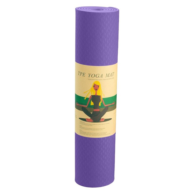 Load image into Gallery viewer, Powertrain TPE Yoga Pilates Exercise Mat 6mm Lilac
