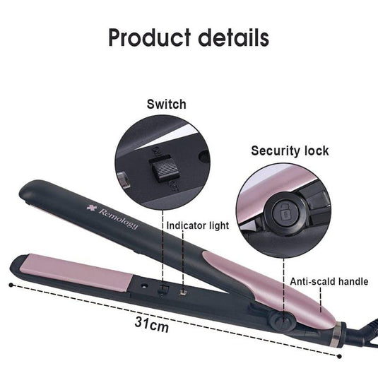 Remology Ceramic Hair Straightener – Fast Heat Flat Iron 1Unit