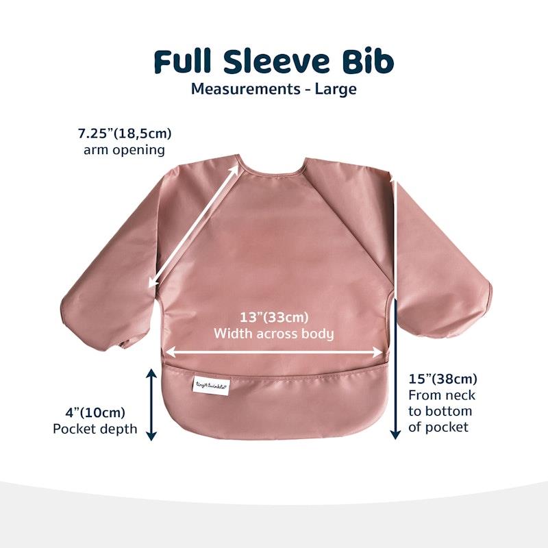 Load image into Gallery viewer, Tiny Twinkle Mess-Proof Full Long Sleeve Bib 2 Pack Taupe &amp; Dandelion Large (2-4Y)
