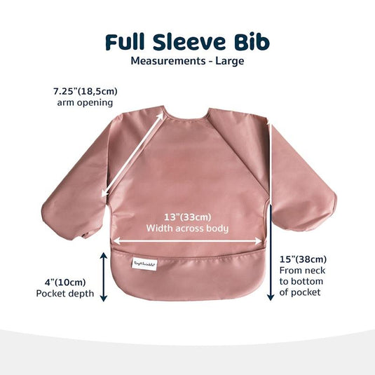Tiny Twinkle Mess-Proof Full Long Sleeve Bib 2 Pack Taupe & Dandelion Large (2-4Y)