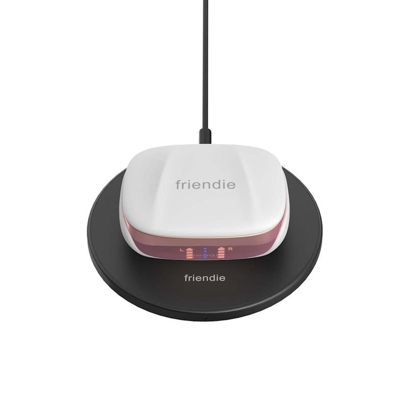 Load image into Gallery viewer, Friendie AIR Focus ANC Pearl White and Rose Gold Active Noise Cancelling Earbuds (In Ear Wireless Headphones) 1Set

