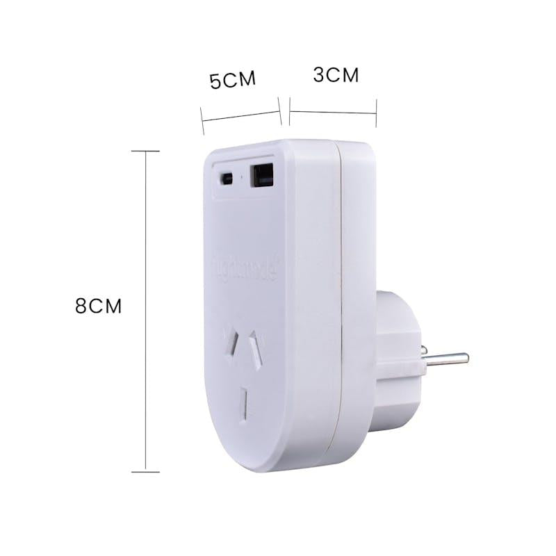 Load image into Gallery viewer, Flightmode Outbound AU/NZ to USA/CANADA Travel Adaptor with USB Type C &amp; A 1Unit
