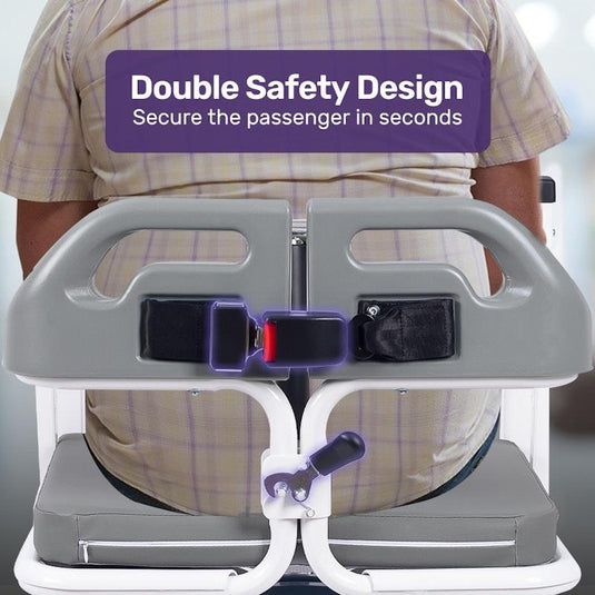 Equipmed 4 In1 Patient Lift Transfer Chair White & Grey