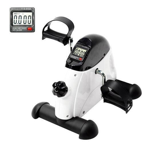 Powertrain Mini Exercise Bike Pedal Exerciser for Arms and Legs White