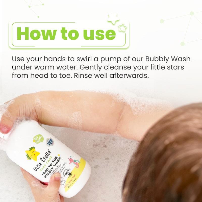 Load image into Gallery viewer, Little Etoile Head to Toe Bubbly Wash for Delicate Skin (0+ Months) 250ml

