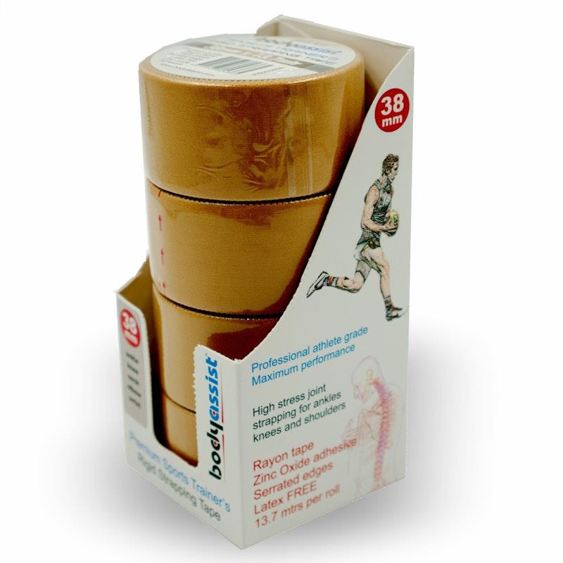 Load image into Gallery viewer, BodyAssist Rigid Strapping Tape - Ankle 3.8cm x 13.7m x 4 Rolls Bundle
