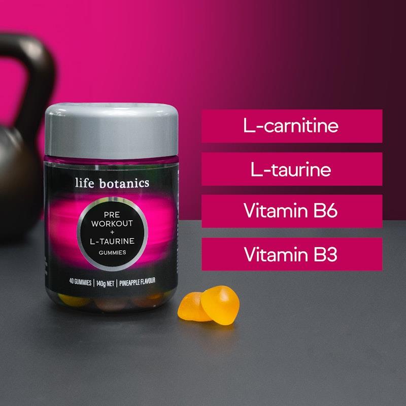 Load image into Gallery viewer, Life Botanics PreWorkout Gummies 3x40 Pack
