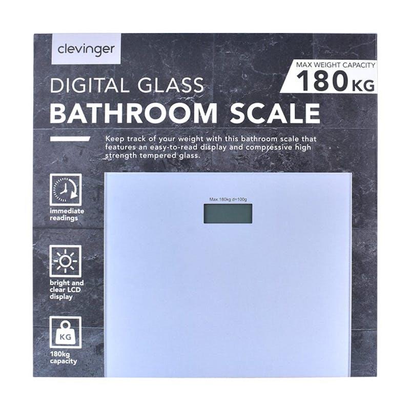 Load image into Gallery viewer, Clevinger Silver Digital Glass Bathroom Scale Max Capacity 180KG 1Unit
