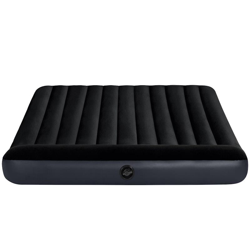 Load image into Gallery viewer, Intex Dura-Beam Classic Inflatable Airbed Mattress w/ Pillow Rest Black King
