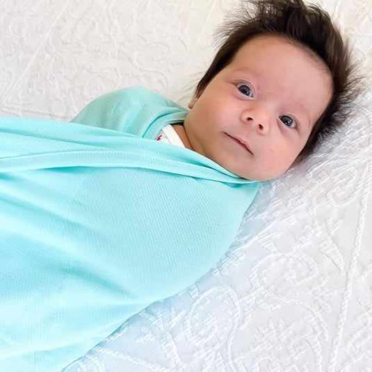 Baby Loves Sleep Koala Hugs Summer Newborn Swaddle Wrap - Cool Mint One Size