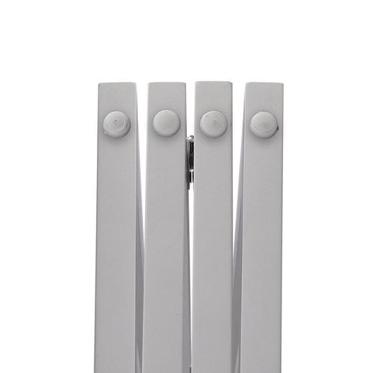 PaWz Wooden Pet Gate Dog Fence Retractable Barrier Portable Door 4 Panel White