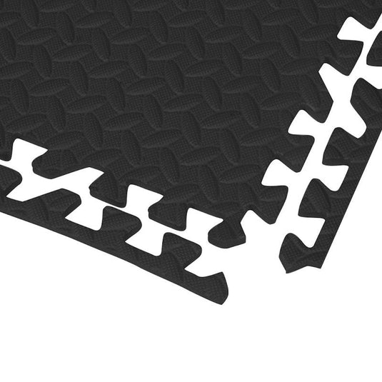 BoPeep EVA Foam Kids Play Mat Floor Baby Crawling Interlocking Waterproof Black 4Pack