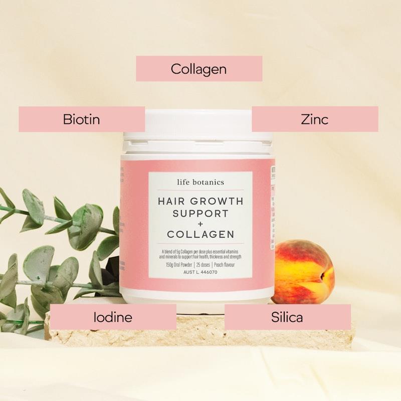 Load image into Gallery viewer, Life Botanics Hair Growth Support + Collagen Powder 3x150g Pack
