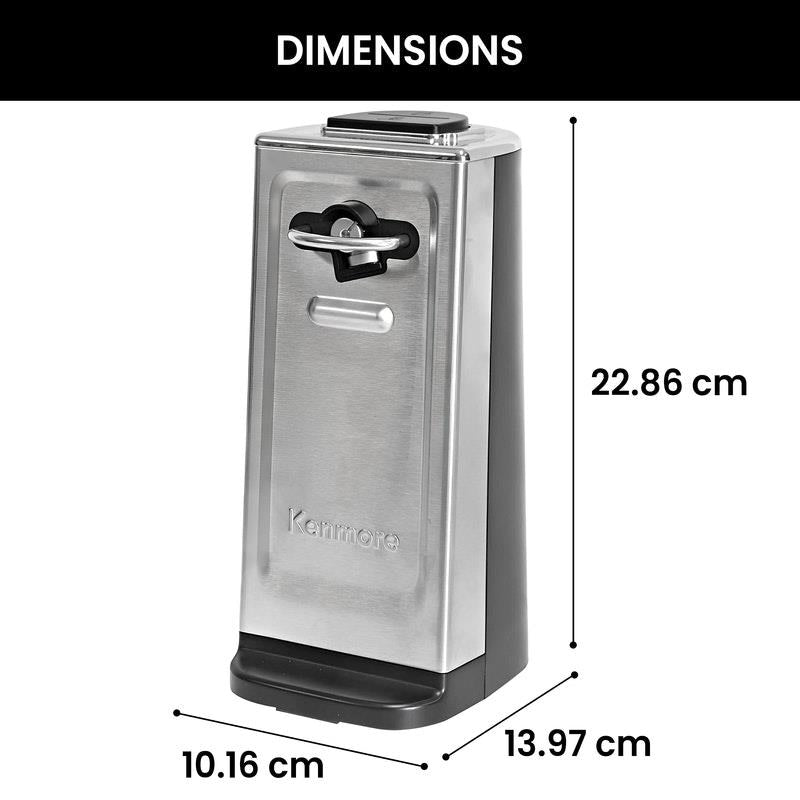 Load image into Gallery viewer, Kenmore Smooth Edge Automatic Can Opener Black/Stainless Steel
