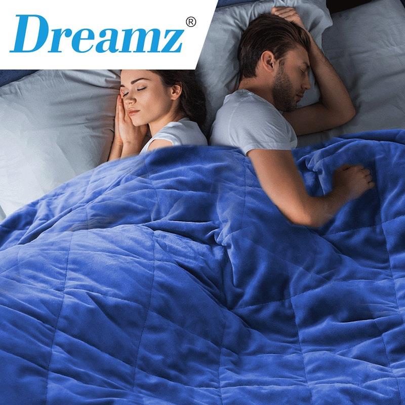 Load image into Gallery viewer, DreamZ Weighted Blanket Heavy Gravity Adults Sleeping Deep Relax Adult 9KG Blue
