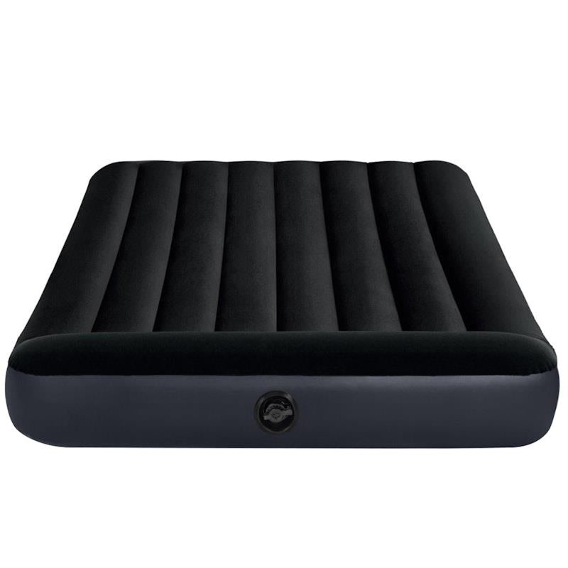 Load image into Gallery viewer, Intex Dura-Beam Classic Inflatable Airbed Mattress w/ Pillow Rest Black Full Double
