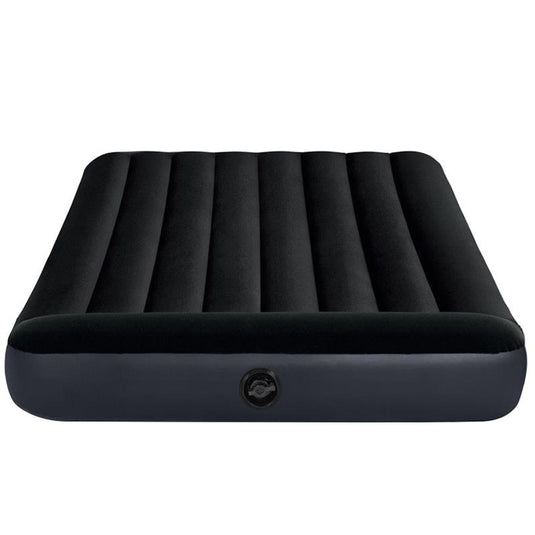 Intex Dura-Beam Classic Inflatable Airbed Mattress w/ Pillow Rest Black Full Double