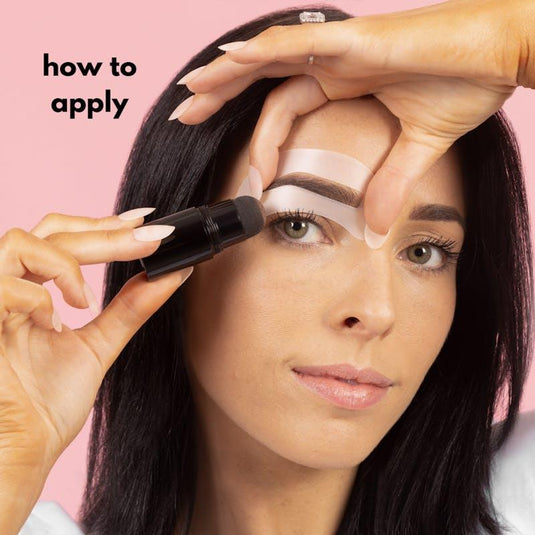 TBT Cosmetics Eyebrow Powder Stamp and Stencil Kit Brunette