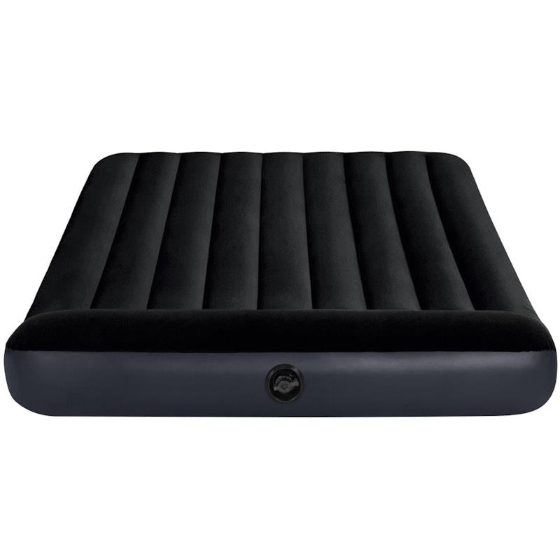 Load image into Gallery viewer, Intex Dura-Beam Classic Inflatable Airbed Mattress w/ Pillow Rest Black Queen
