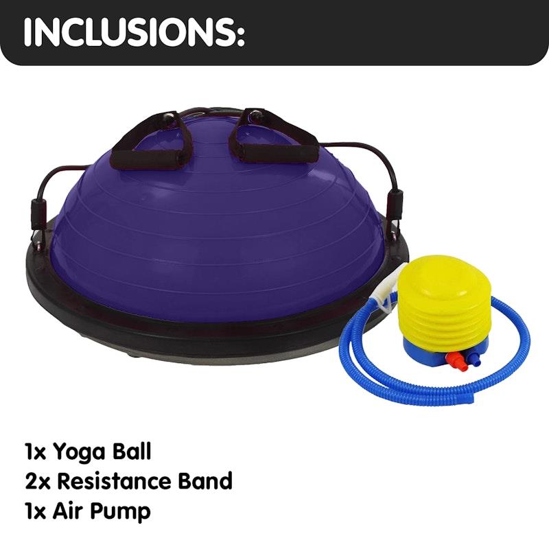 Load image into Gallery viewer, Powertrain Fitness Yoga Ball Home Gym Workout Balance Trainer Purple
