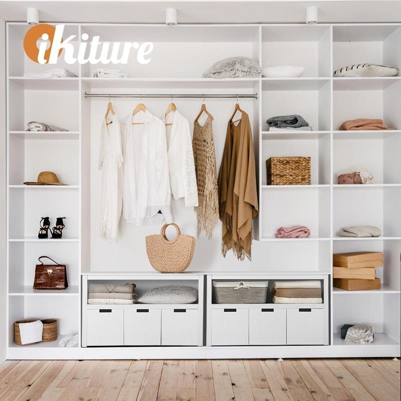 Load image into Gallery viewer, Oikiture Wooden Kids Toy Storage Cabinet Bookshelf With Portable Storage Box White
