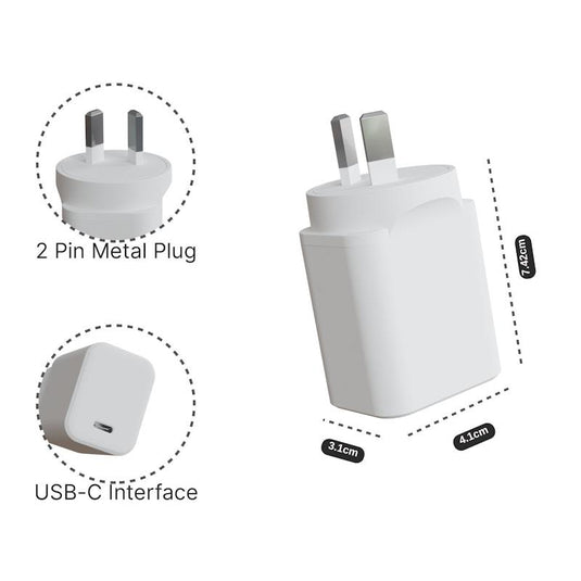 Laser ChargeCore 45W PD Wall Charger White