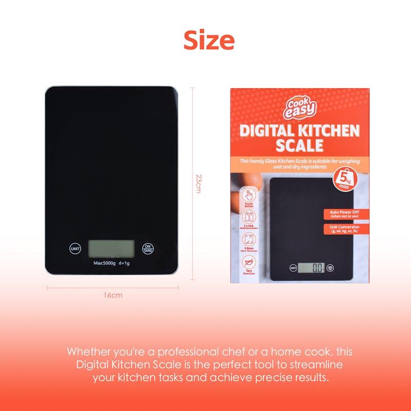Load image into Gallery viewer, Cook Easy 5KG Digital Glass Kitchen Scale 1Unit
