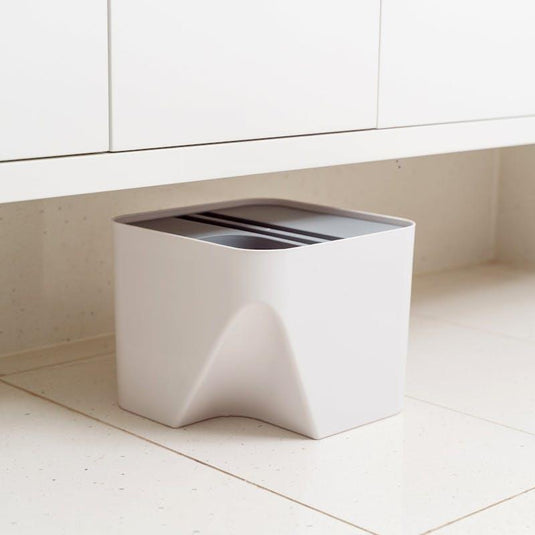 Clevinger 2pc 12L+18L Stackable Plastic Kitchen Trash Bin Household Classification Storage Box 1Unit
