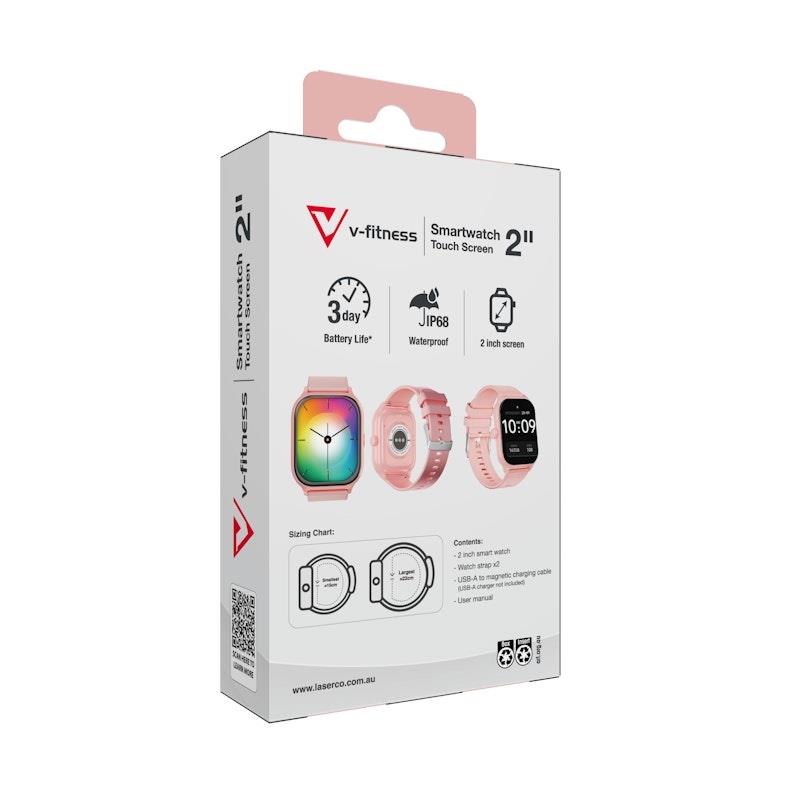 Load image into Gallery viewer, v-Fitness Smart Watch 2 Inch Touch Screen Pink

