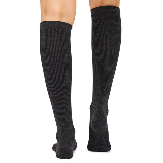 Overlander 3 Pairs of Women's Merino Wool Health Compression Socks - Charcoal Melange Size 2-8
