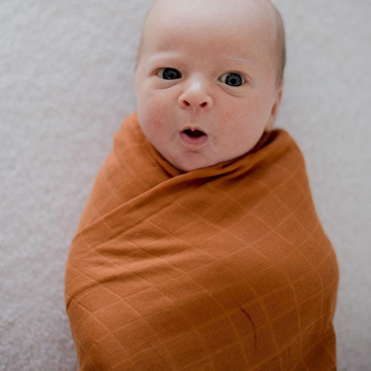 Zoe Sage Organic Muslin Swaddle Wrap Savannah Rust 1pc