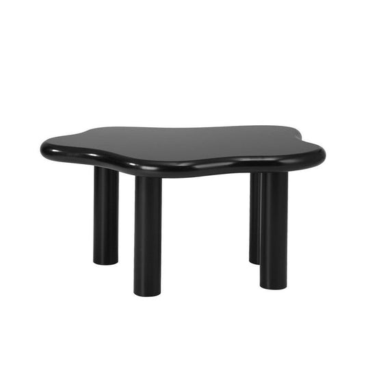 Oikiture Coffee Table Side Tables Sofa Cafe Desk Living Room Irregular Black