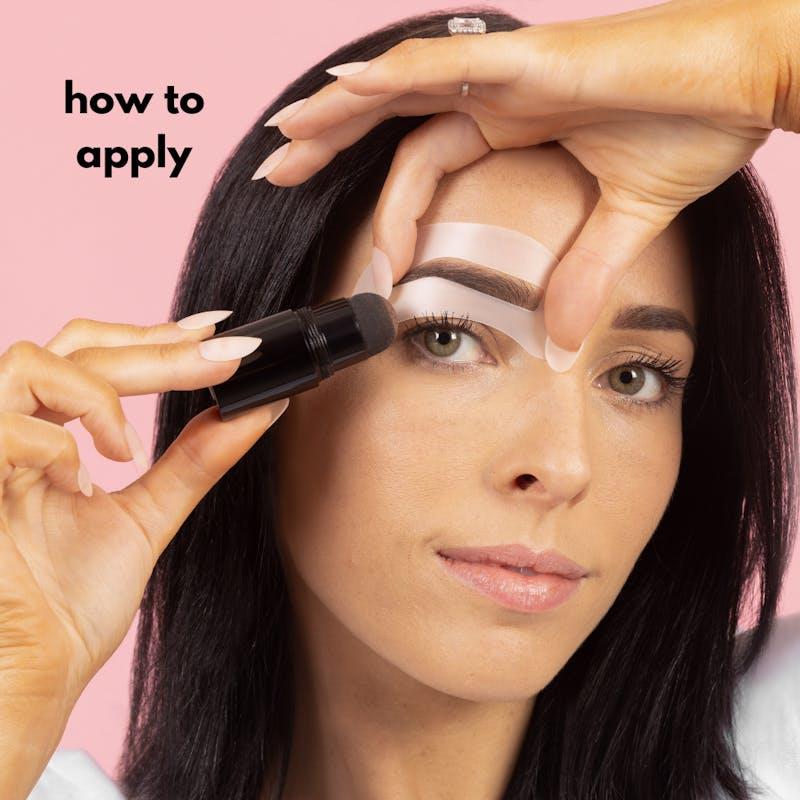 Load image into Gallery viewer, TBT Cosmetics Eyebrow Powder Stamp and Stencil Kit Espresso
