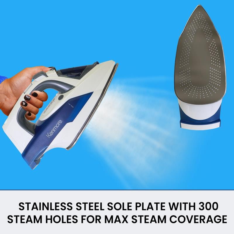 Load image into Gallery viewer, Kenmore Digital Power Steam Iron For Clothes Blue/White
