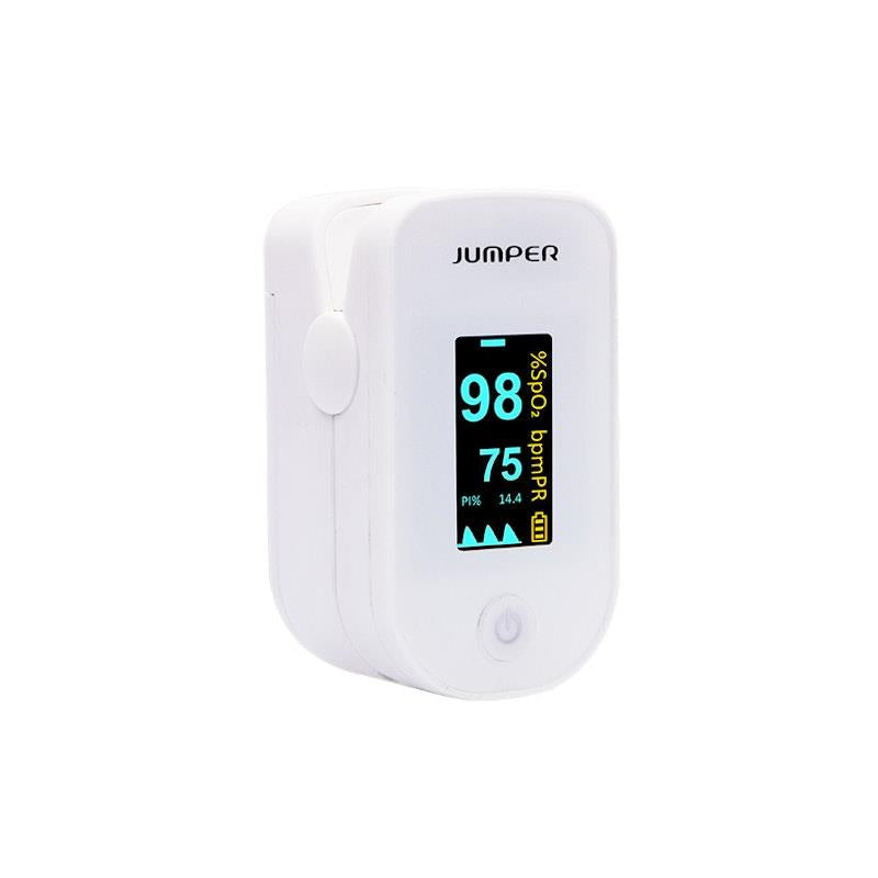 Load image into Gallery viewer, Jumper Finger Pulse Oximeter with Alarm Feature &amp; Perfusion Index 1Unit
