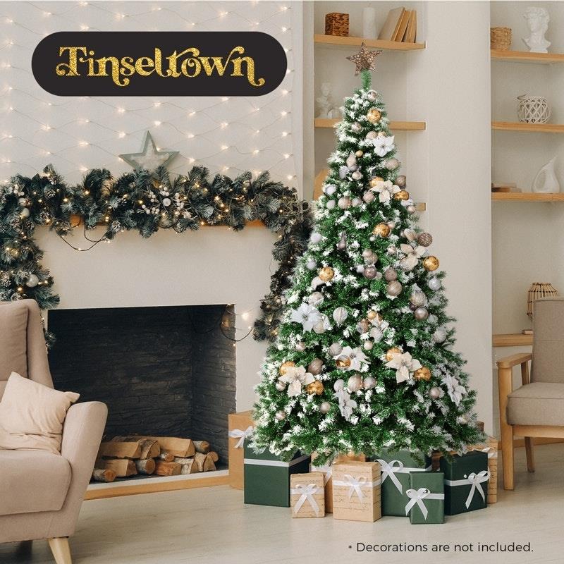 Load image into Gallery viewer, Tinseltown Christmas Tree 1.8M Xmas Trees Snowy Decorations Green 830 Tips 6 Feet
