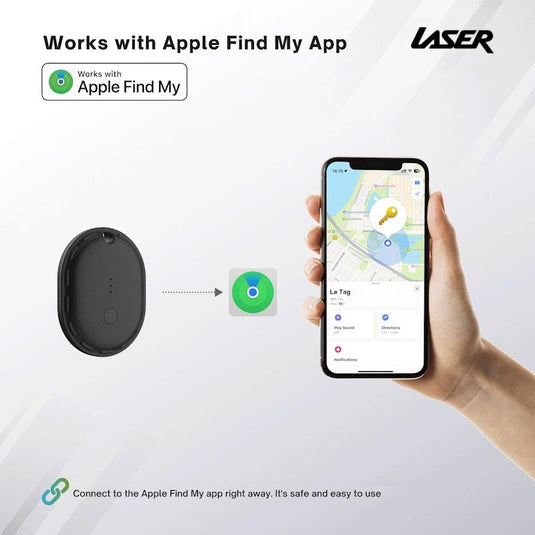 Laser Mini Travel Smart Tag Black