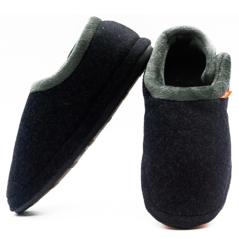 Load image into Gallery viewer, Archline Slippers Closed Back Arch Support Comfort Charcoal Marl Size 38
