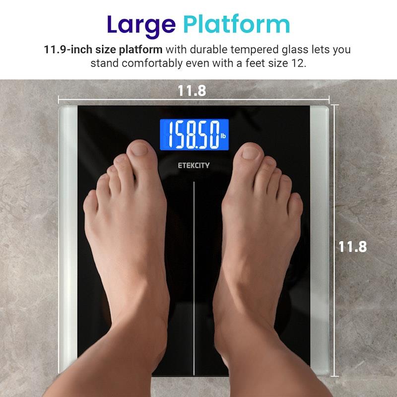 Load image into Gallery viewer, Etekcity Digital Body Weight Bathroom Scale - Black 1pc
