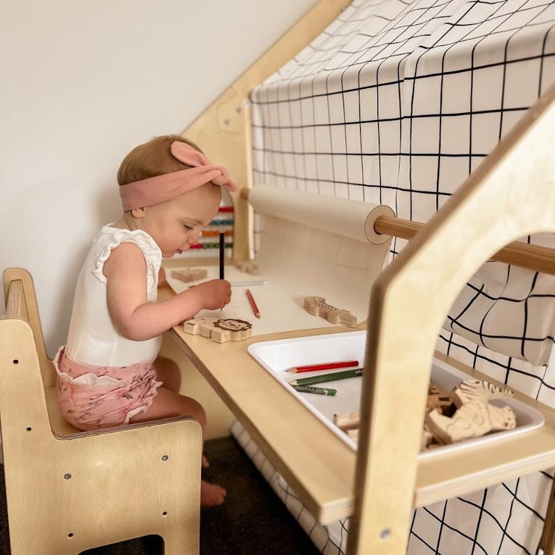 Load image into Gallery viewer, Riababy Wooden Cubby House Monochrome
